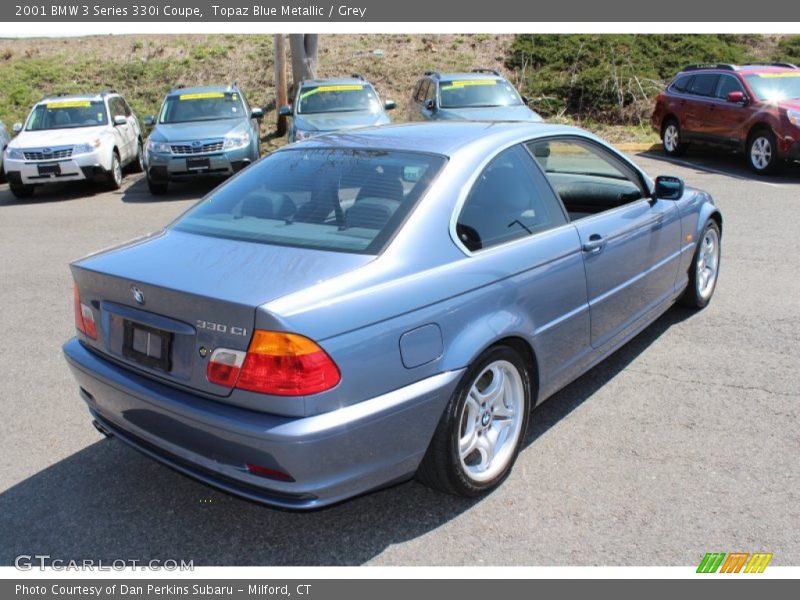 Topaz Blue Metallic / Grey 2001 BMW 3 Series 330i Coupe