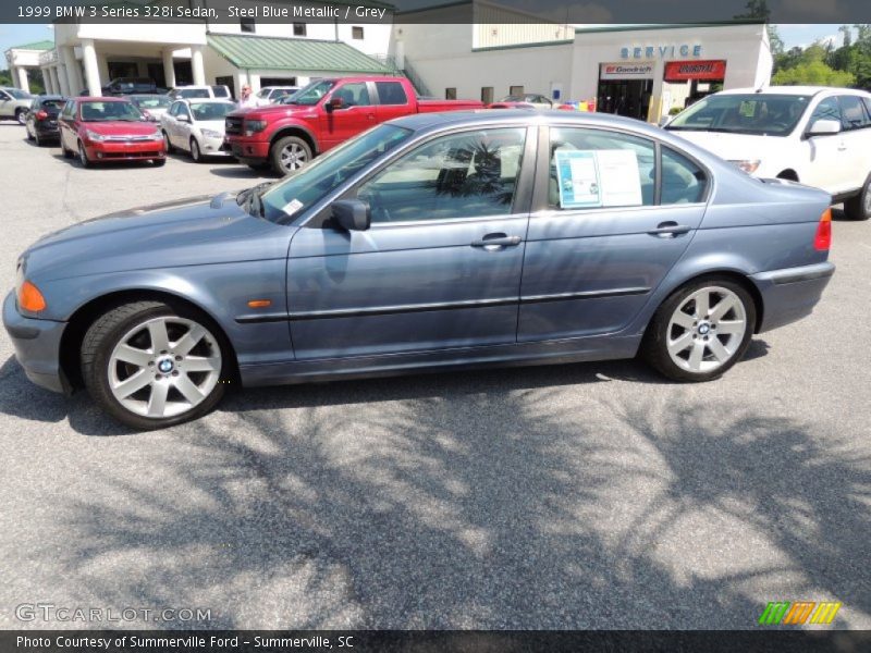 Steel Blue Metallic / Grey 1999 BMW 3 Series 328i Sedan