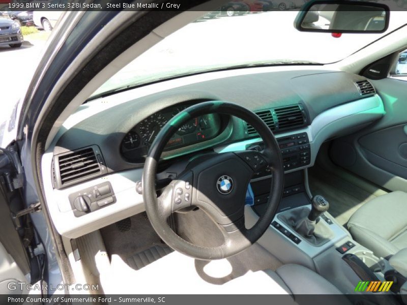 Steel Blue Metallic / Grey 1999 BMW 3 Series 328i Sedan