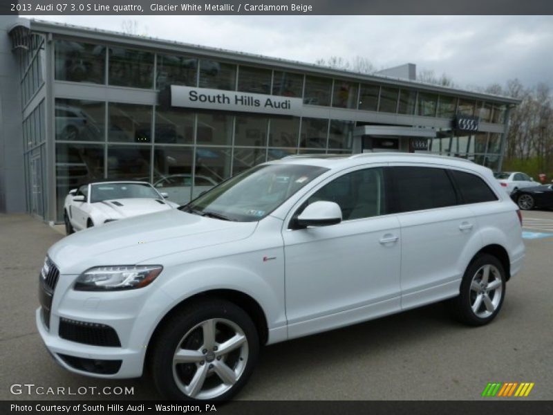 Glacier White Metallic / Cardamom Beige 2013 Audi Q7 3.0 S Line quattro
