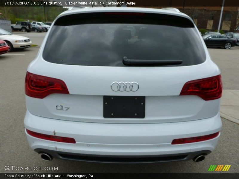 Glacier White Metallic / Cardamom Beige 2013 Audi Q7 3.0 S Line quattro
