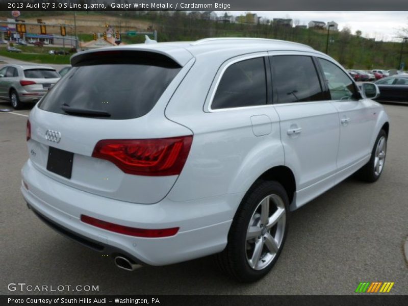 Glacier White Metallic / Cardamom Beige 2013 Audi Q7 3.0 S Line quattro