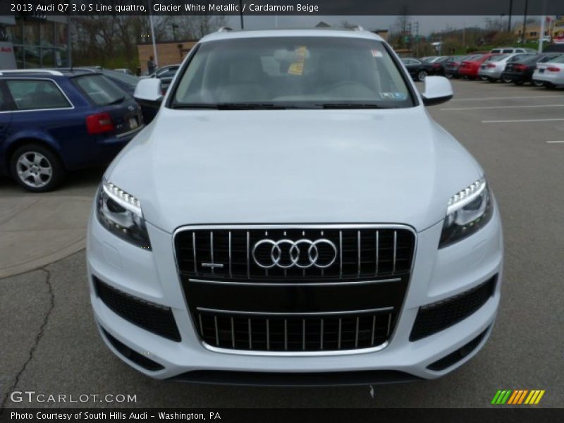 Glacier White Metallic / Cardamom Beige 2013 Audi Q7 3.0 S Line quattro