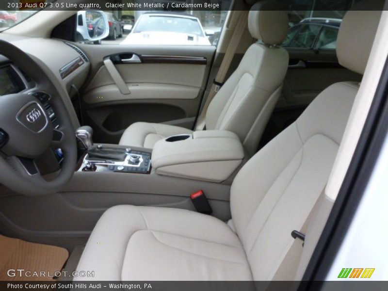 Glacier White Metallic / Cardamom Beige 2013 Audi Q7 3.0 S Line quattro