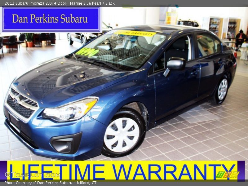 Marine Blue Pearl / Black 2012 Subaru Impreza 2.0i 4 Door
