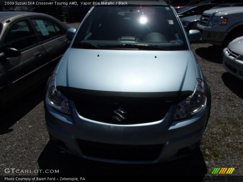 Vapor Blue Metallic / Black 2009 Suzuki SX4 Crossover Touring AWD