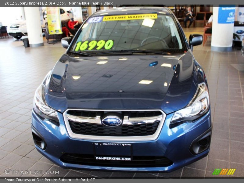 Marine Blue Pearl / Black 2012 Subaru Impreza 2.0i 4 Door