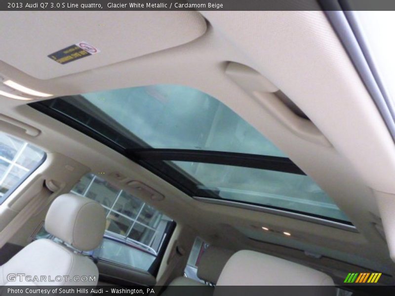 Glacier White Metallic / Cardamom Beige 2013 Audi Q7 3.0 S Line quattro