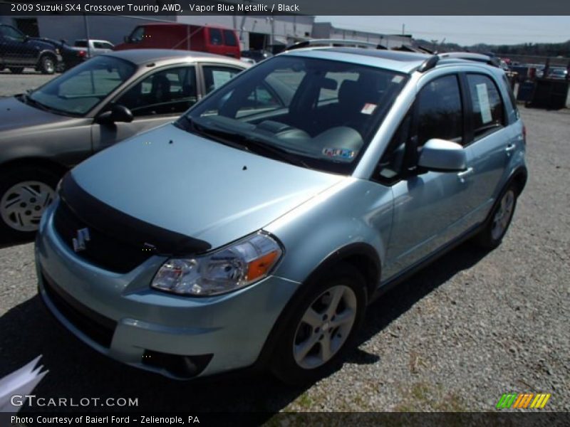 Vapor Blue Metallic / Black 2009 Suzuki SX4 Crossover Touring AWD