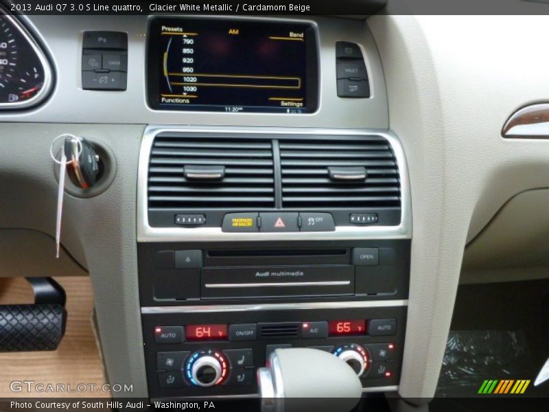 Glacier White Metallic / Cardamom Beige 2013 Audi Q7 3.0 S Line quattro