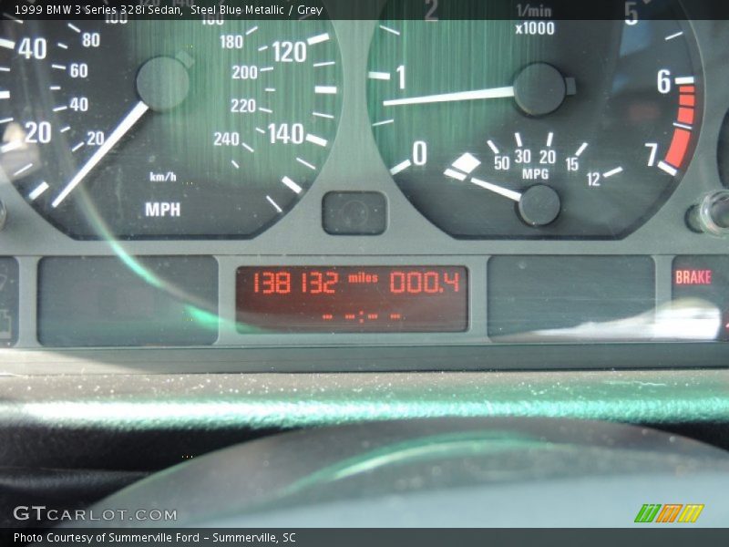Steel Blue Metallic / Grey 1999 BMW 3 Series 328i Sedan