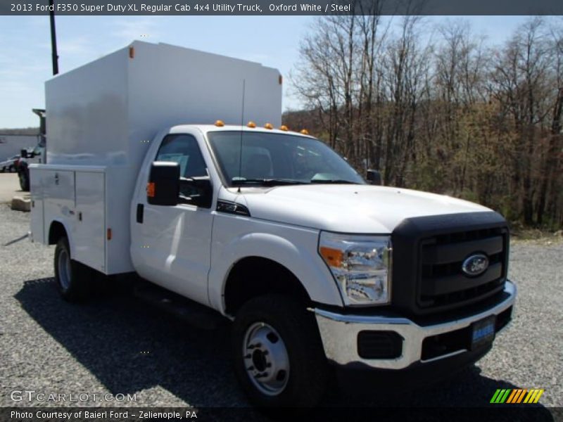 Oxford White / Steel 2013 Ford F350 Super Duty XL Regular Cab 4x4 Utility Truck