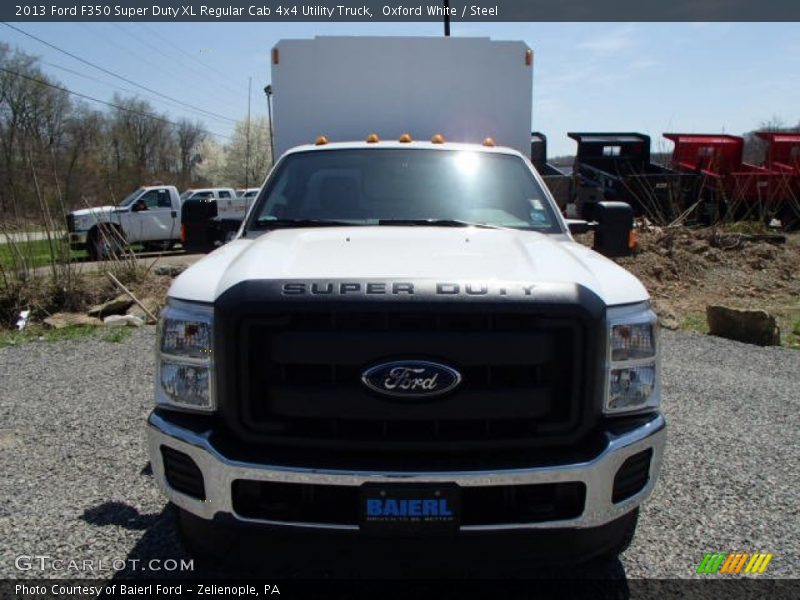 Oxford White / Steel 2013 Ford F350 Super Duty XL Regular Cab 4x4 Utility Truck