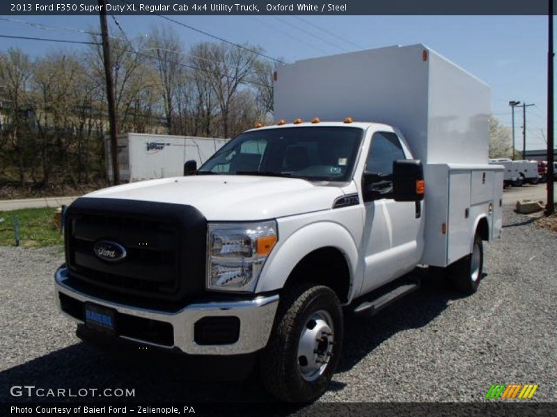 Oxford White / Steel 2013 Ford F350 Super Duty XL Regular Cab 4x4 Utility Truck