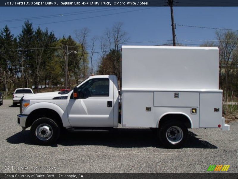 Oxford White / Steel 2013 Ford F350 Super Duty XL Regular Cab 4x4 Utility Truck