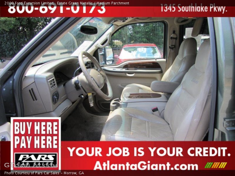 Estate Green Metallic / Medium Parchment 2000 Ford Excursion Limited