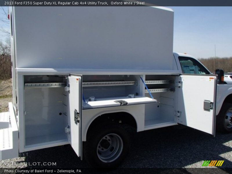 Oxford White / Steel 2013 Ford F350 Super Duty XL Regular Cab 4x4 Utility Truck