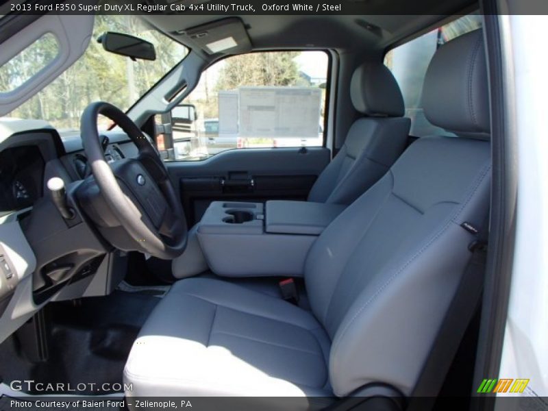 Oxford White / Steel 2013 Ford F350 Super Duty XL Regular Cab 4x4 Utility Truck