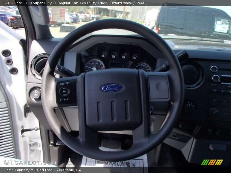 Oxford White / Steel 2013 Ford F350 Super Duty XL Regular Cab 4x4 Utility Truck