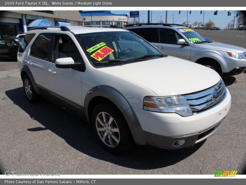 White Suede / Medium Light Stone 2009 Ford Taurus X SEL