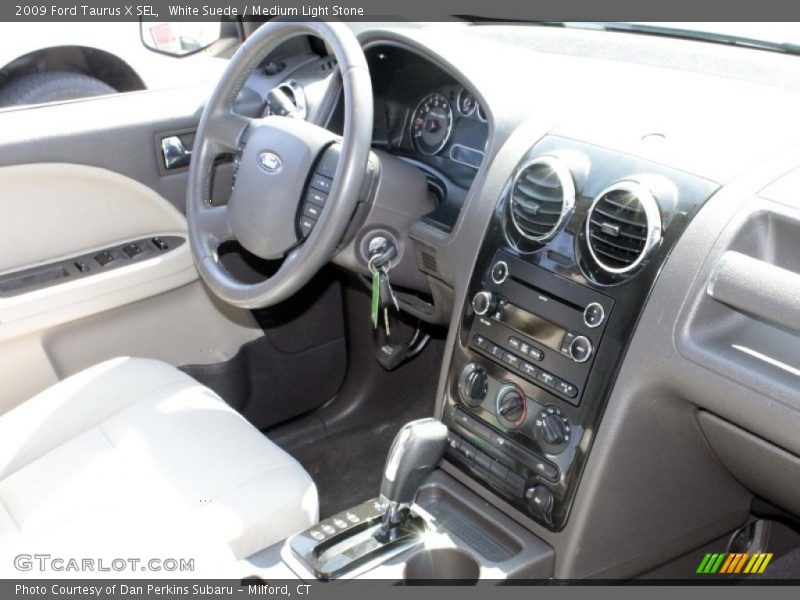 White Suede / Medium Light Stone 2009 Ford Taurus X SEL