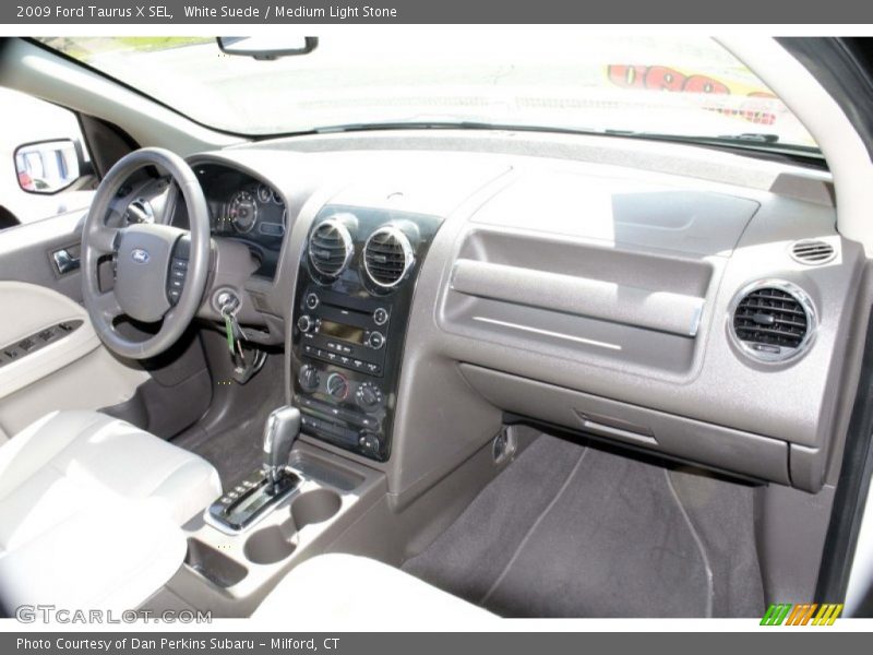 White Suede / Medium Light Stone 2009 Ford Taurus X SEL
