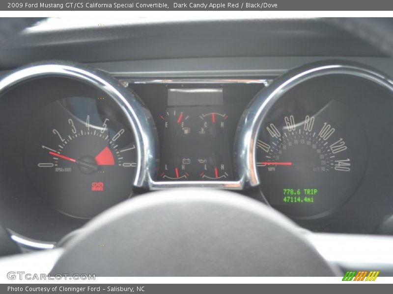 Dark Candy Apple Red / Black/Dove 2009 Ford Mustang GT/CS California Special Convertible