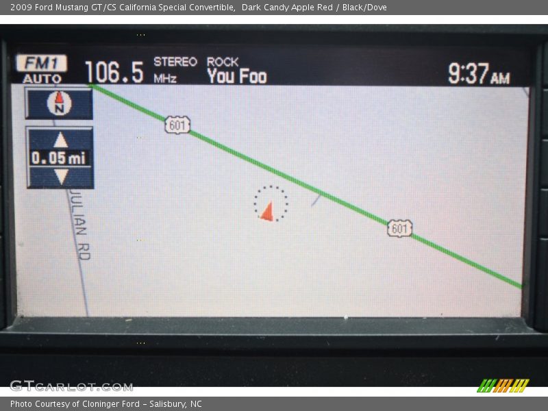Navigation of 2009 Mustang GT/CS California Special Convertible