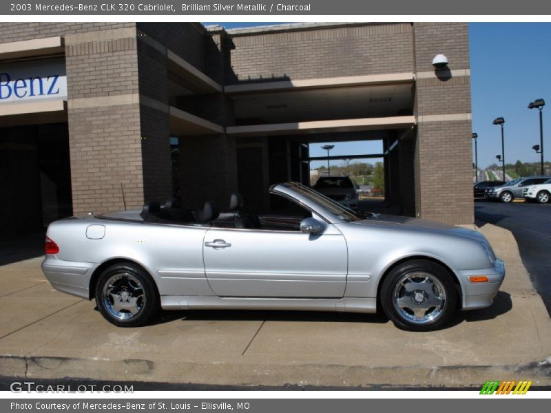 Brilliant Silver Metallic / Charcoal 2003 Mercedes-Benz CLK 320 Cabriolet