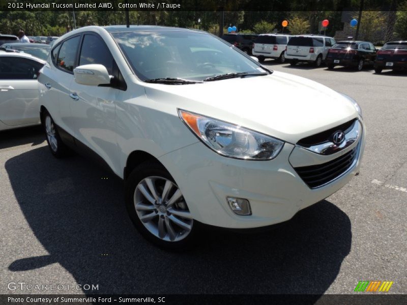 Cotton White / Taupe 2012 Hyundai Tucson Limited AWD