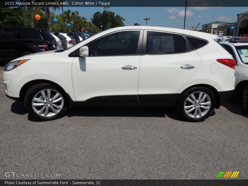 Cotton White / Taupe 2012 Hyundai Tucson Limited AWD