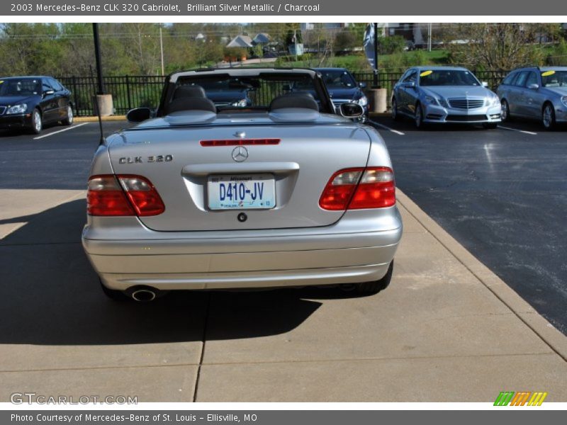 Brilliant Silver Metallic / Charcoal 2003 Mercedes-Benz CLK 320 Cabriolet