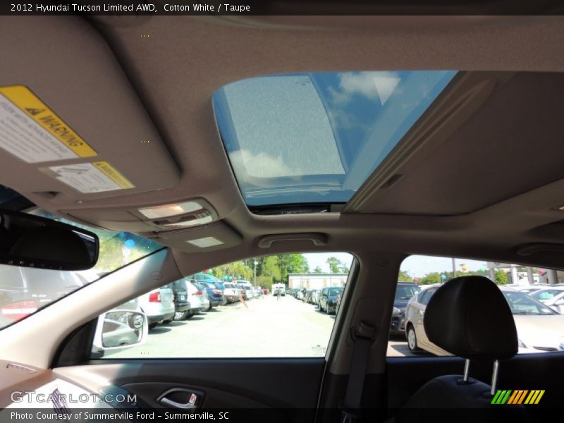 Cotton White / Taupe 2012 Hyundai Tucson Limited AWD