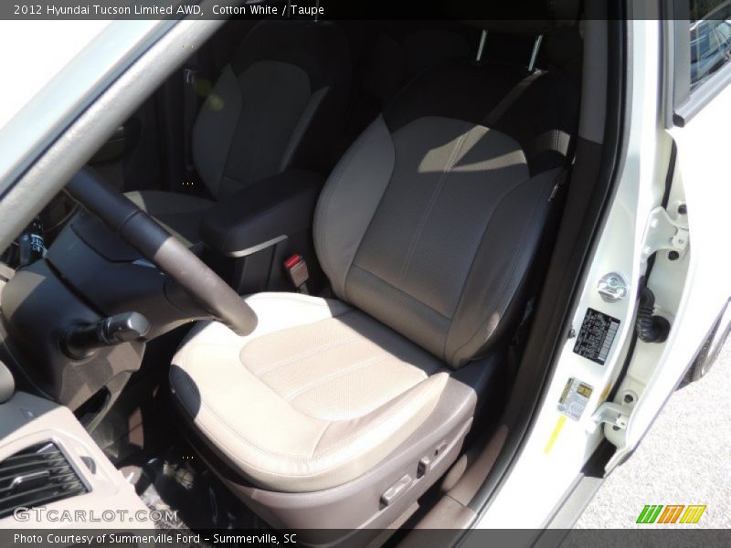 Cotton White / Taupe 2012 Hyundai Tucson Limited AWD