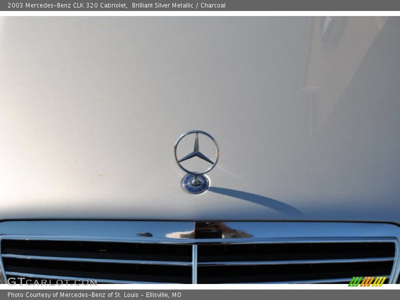 Brilliant Silver Metallic / Charcoal 2003 Mercedes-Benz CLK 320 Cabriolet
