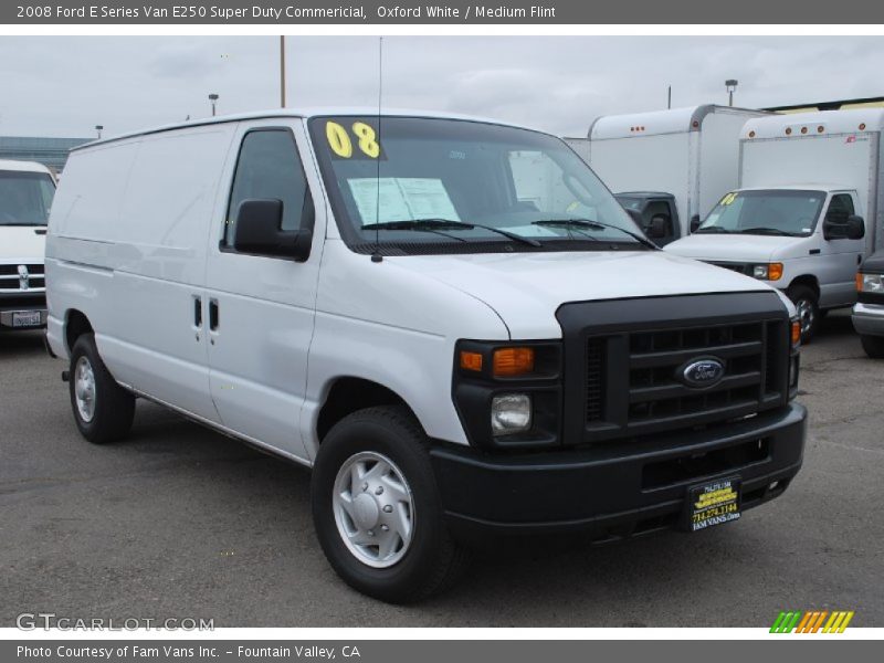 Oxford White / Medium Flint 2008 Ford E Series Van E250 Super Duty Commericial