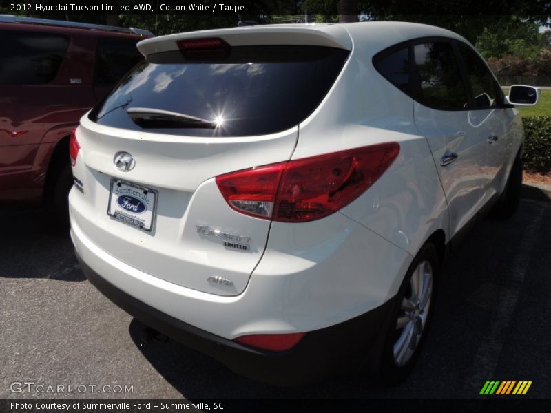 Cotton White / Taupe 2012 Hyundai Tucson Limited AWD