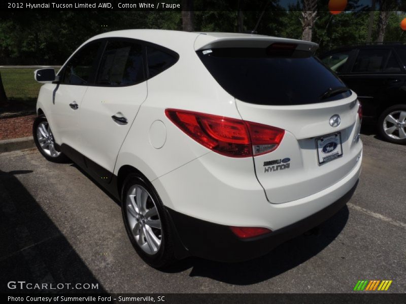 Cotton White / Taupe 2012 Hyundai Tucson Limited AWD