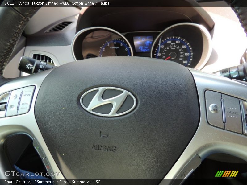 Cotton White / Taupe 2012 Hyundai Tucson Limited AWD