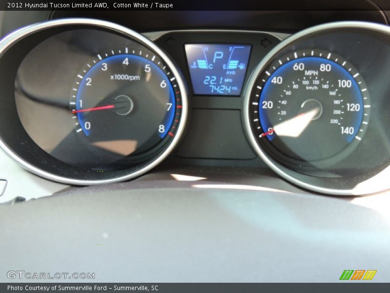 Cotton White / Taupe 2012 Hyundai Tucson Limited AWD