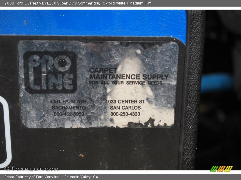 Oxford White / Medium Flint 2008 Ford E Series Van E250 Super Duty Commericial