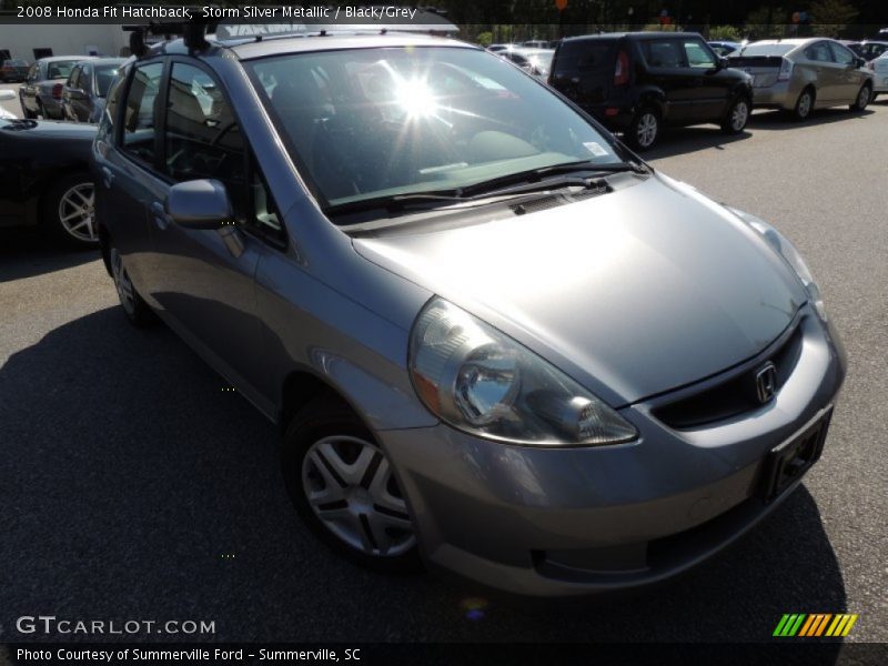 Storm Silver Metallic / Black/Grey 2008 Honda Fit Hatchback