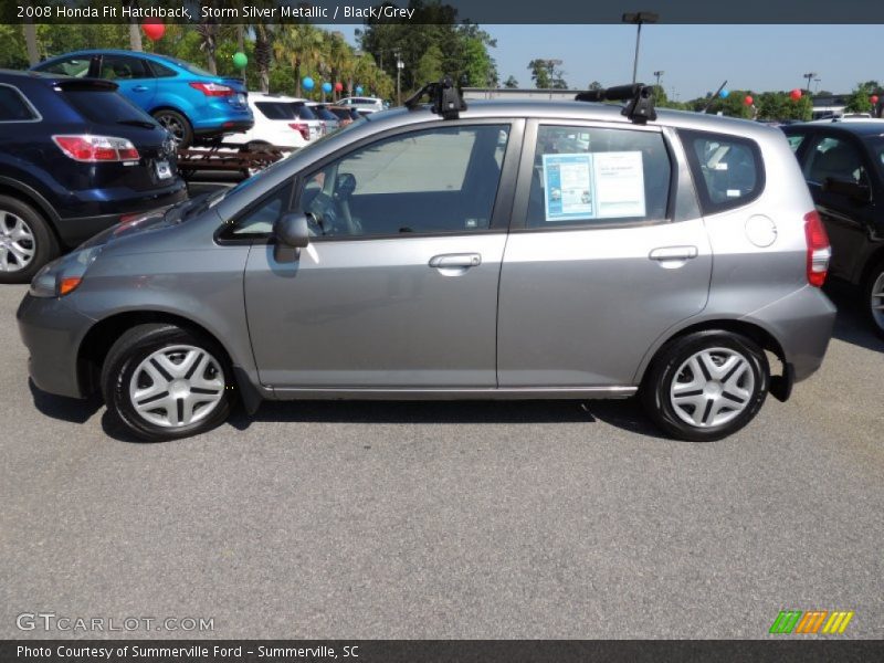Storm Silver Metallic / Black/Grey 2008 Honda Fit Hatchback