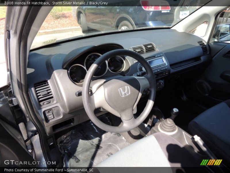 Storm Silver Metallic / Black/Grey 2008 Honda Fit Hatchback