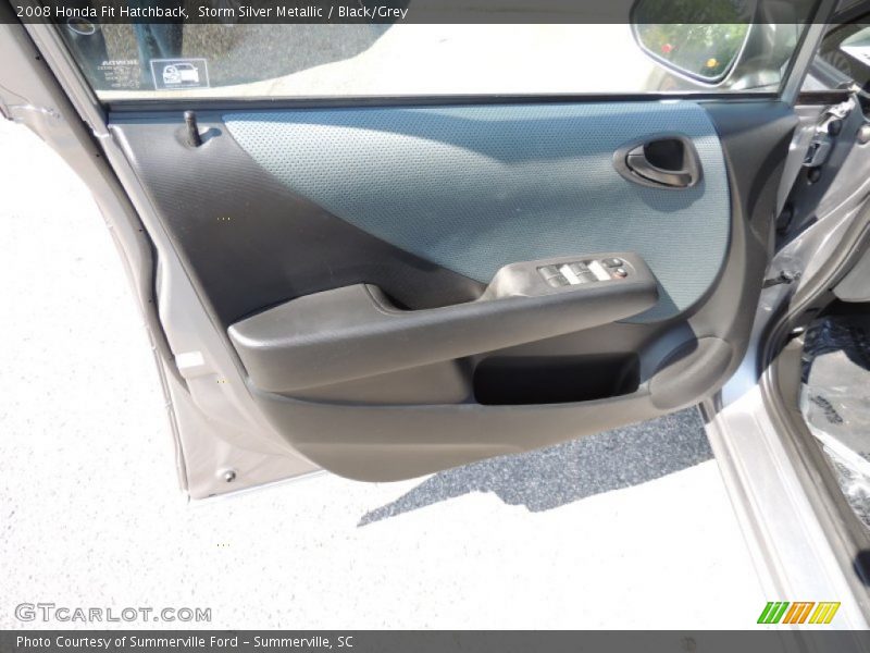 Storm Silver Metallic / Black/Grey 2008 Honda Fit Hatchback