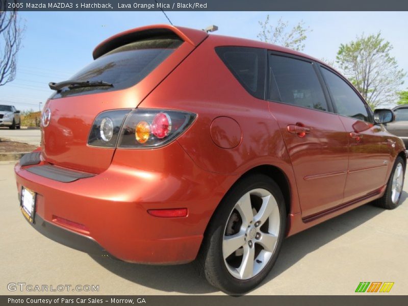 Lava Orange Mica / Black/Red 2005 Mazda MAZDA3 s Hatchback