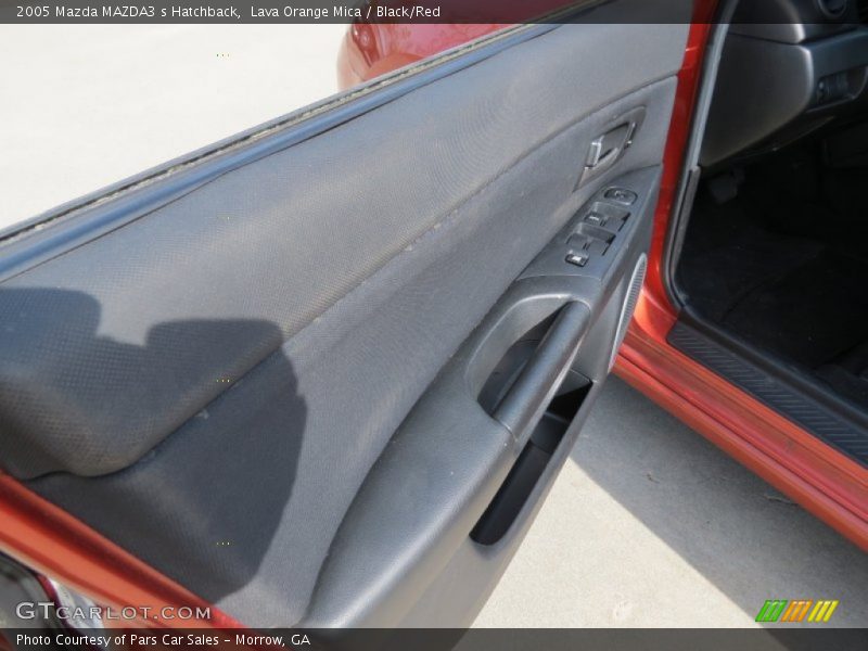 Lava Orange Mica / Black/Red 2005 Mazda MAZDA3 s Hatchback