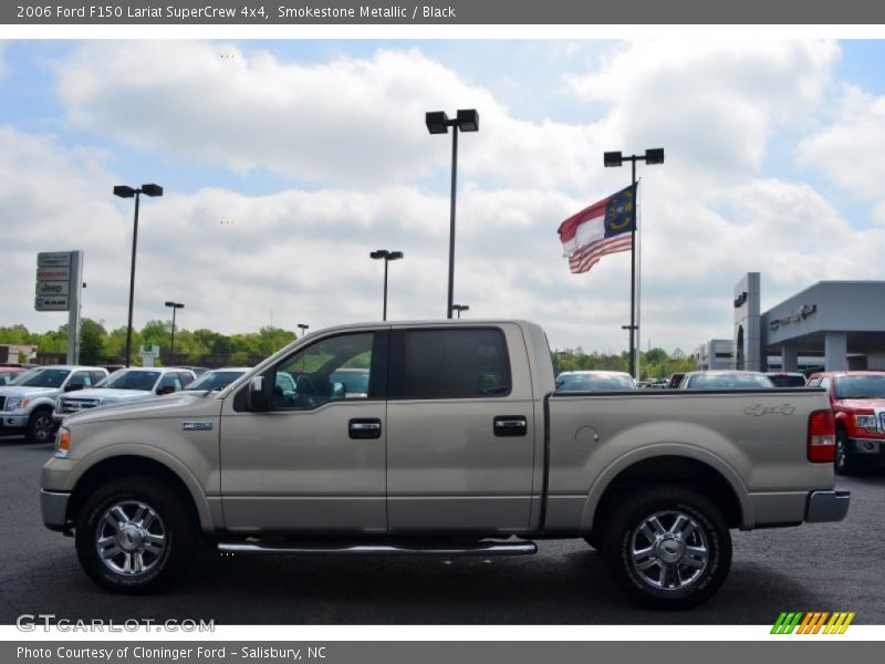 Smokestone Metallic / Black 2006 Ford F150 Lariat SuperCrew 4x4