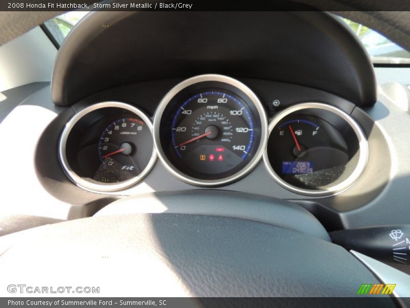 Storm Silver Metallic / Black/Grey 2008 Honda Fit Hatchback