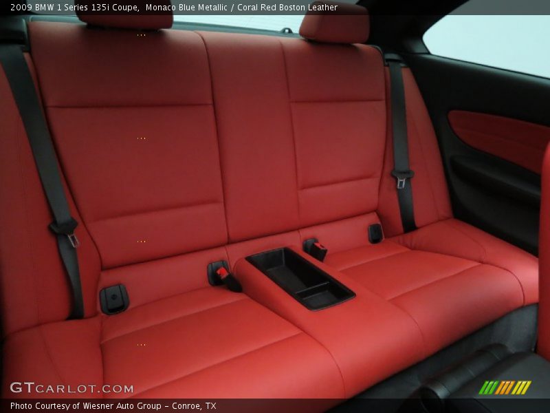 Monaco Blue Metallic / Coral Red Boston Leather 2009 BMW 1 Series 135i Coupe